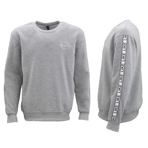 FIL Men's Fleece Crew Neck Jumper - Brooklyn - Light Grey [Size: S]