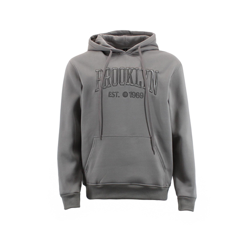FIL Men's Fleece hoodies Embroidered Brooklyn - Mushroom Grey [Size: S]